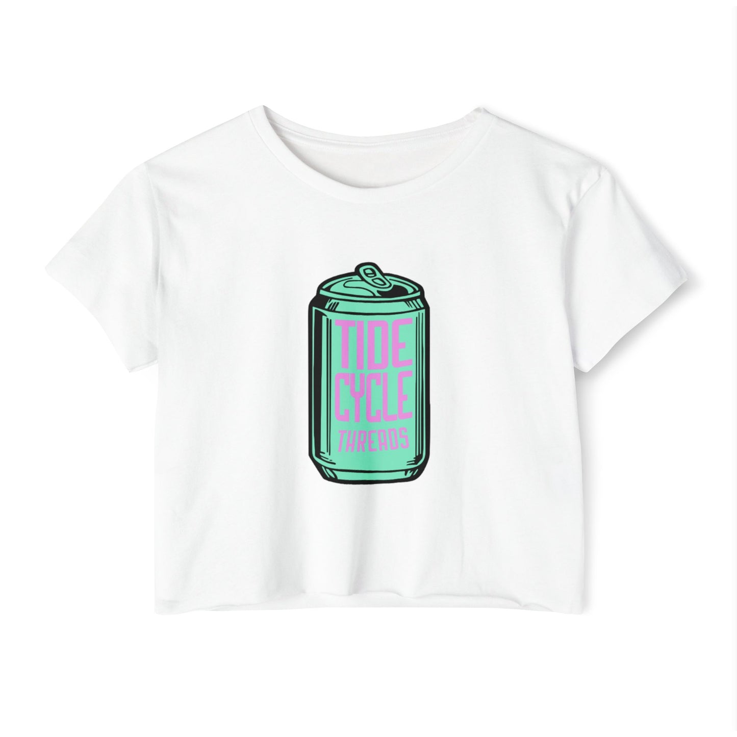 RETRO SODA CAN, TIDECYCLE - SOFT, LIGHTWEIGHT CROP TOP