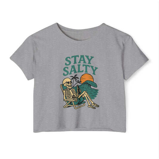STAY SALTY - SOFT, LIGHTWEIGHT CROP TOP