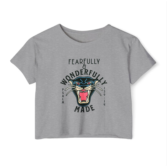 FEARFULLY AND WONDERFULLY MADE - SOFT, LIGHTWEIGHT CROP TOP