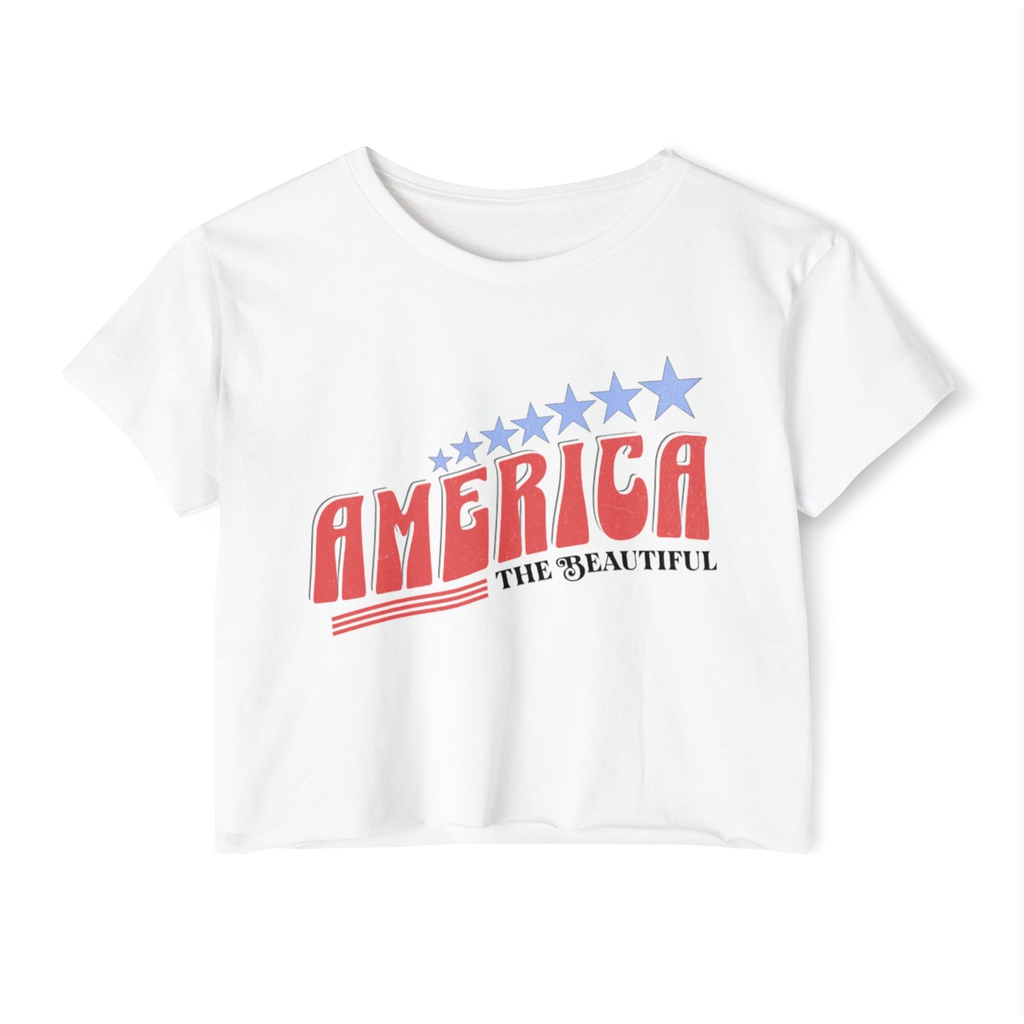 AMERICA THE BEAUTIFUL - SOFT, LIGHTWEIGHT CROP TOP