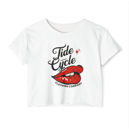 TIDECYCLE LIPS - SOFT, LIGHTWEIGHT CROP TOP