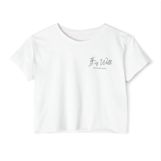 IT IS WELL - SOFT, LIGHTWEIGHT CROP TOP