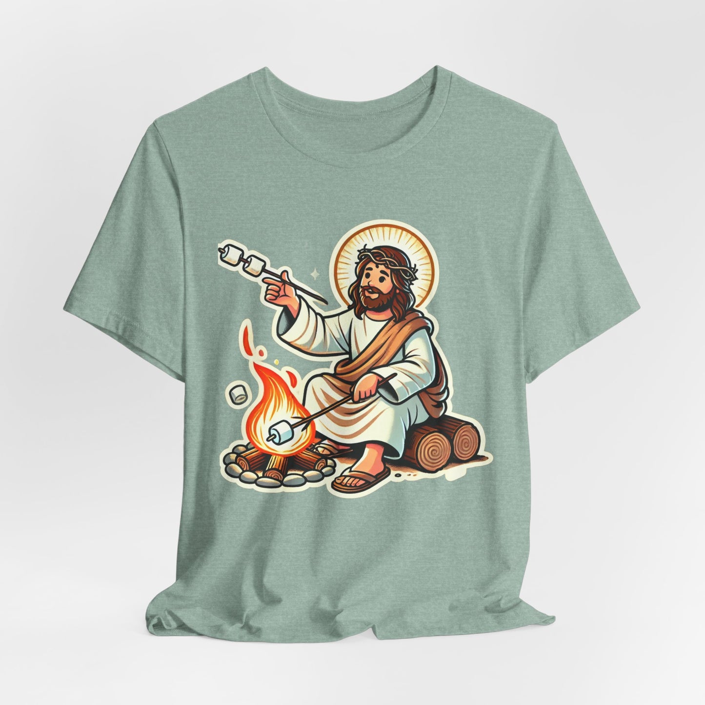 JESUS ROASTING MARSHMALLOWS - ADULT SOFTSTYLE