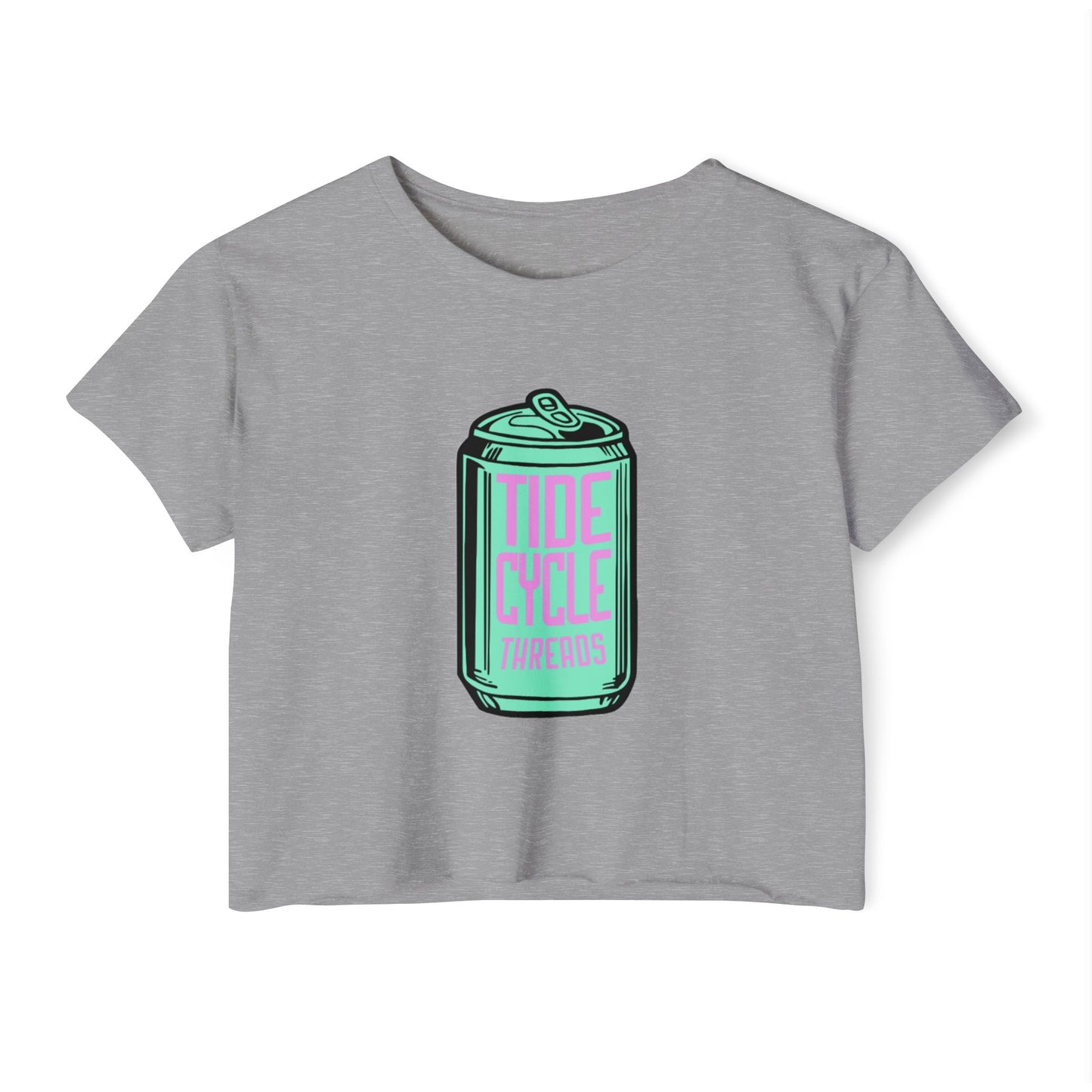 RETRO SODA CAN, TIDECYCLE - SOFT, LIGHTWEIGHT CROP TOP
