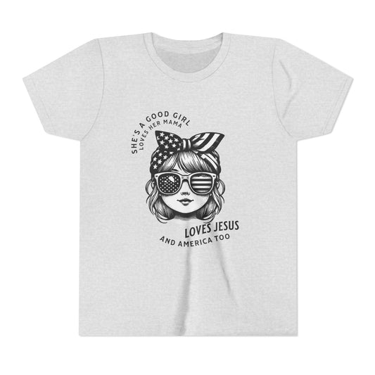 LOVES JESUS AND AMERICA TOO - YOUTH SOFTSTYLE