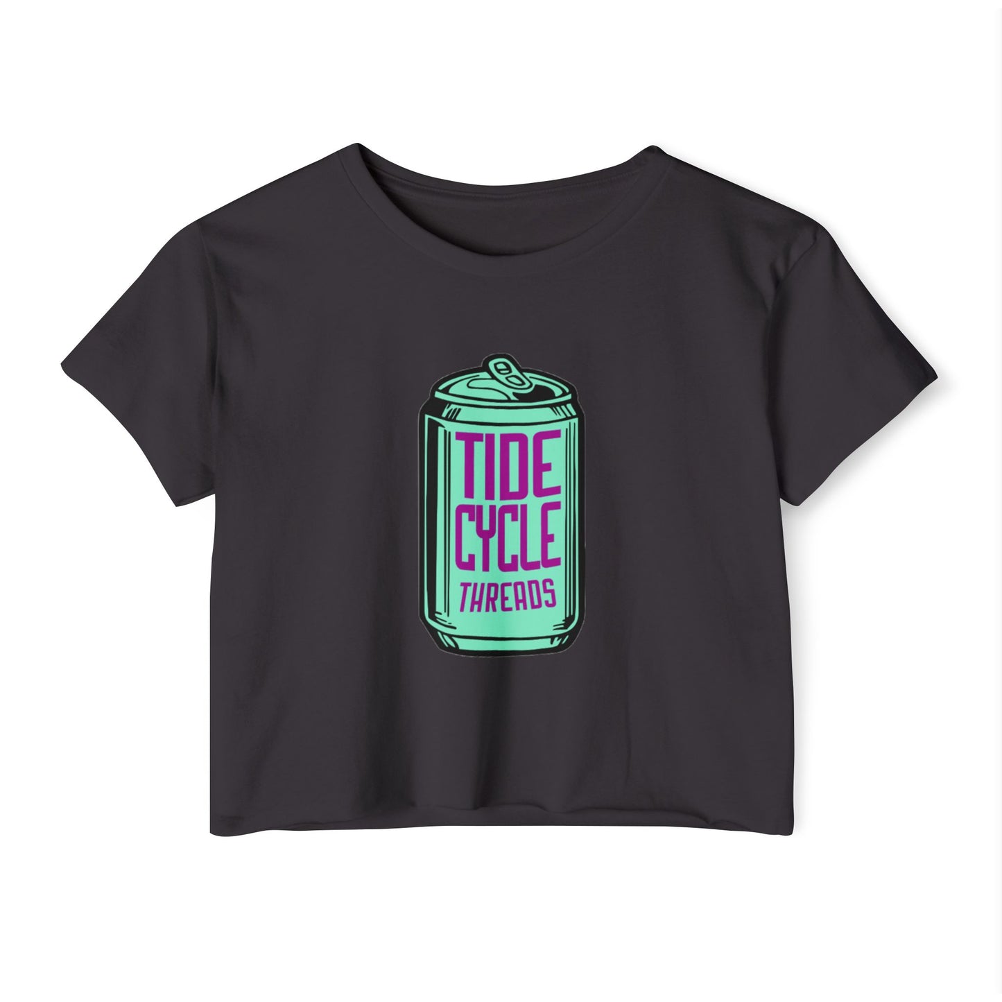 RETRO SODA CAN, TIDECYCLE - SOFT, LIGHTWEIGHT CROP TOP