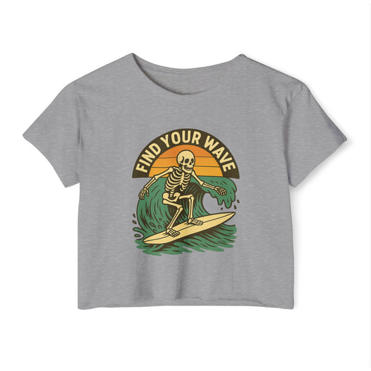 FIND YOUR WAVE - SOFT, LIGHTWEIGHT CROP TOP