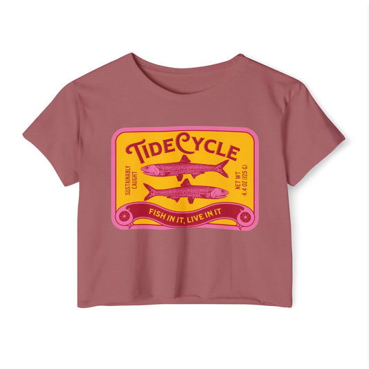 TIDECYCLE SARDINES - SOFT, LIGHTWEIGHT CROP TOP