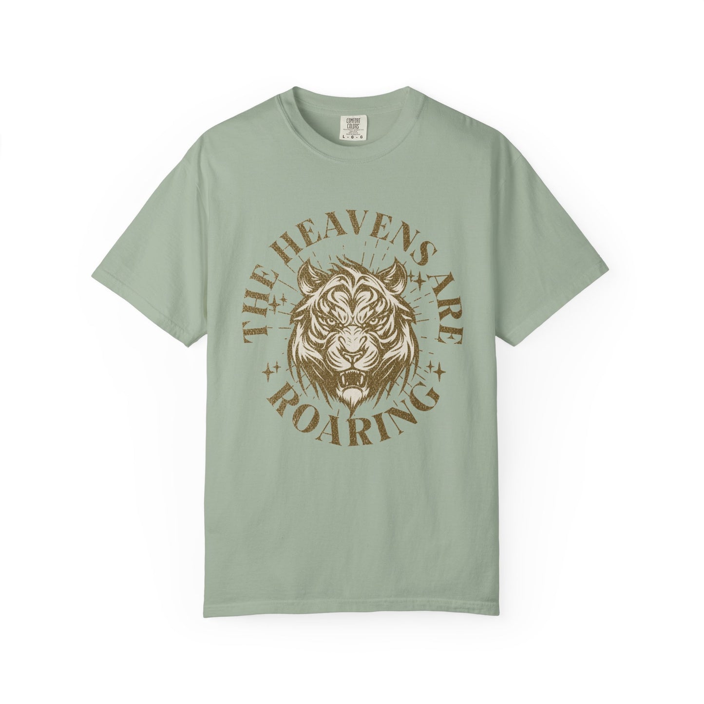 Heavenly Roar Unisex T-Shirt | Spiritual Apparel, Lion Graphic Tee, Gift for Nature Lovers, Inspirational Clothing, Summer Fashion