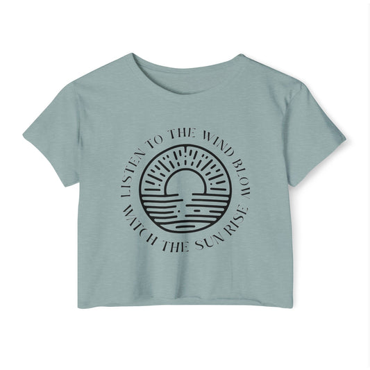 LISTEN TO THE WIND BLOW - SOFT, LIGHTWEIGHT CROP TOP