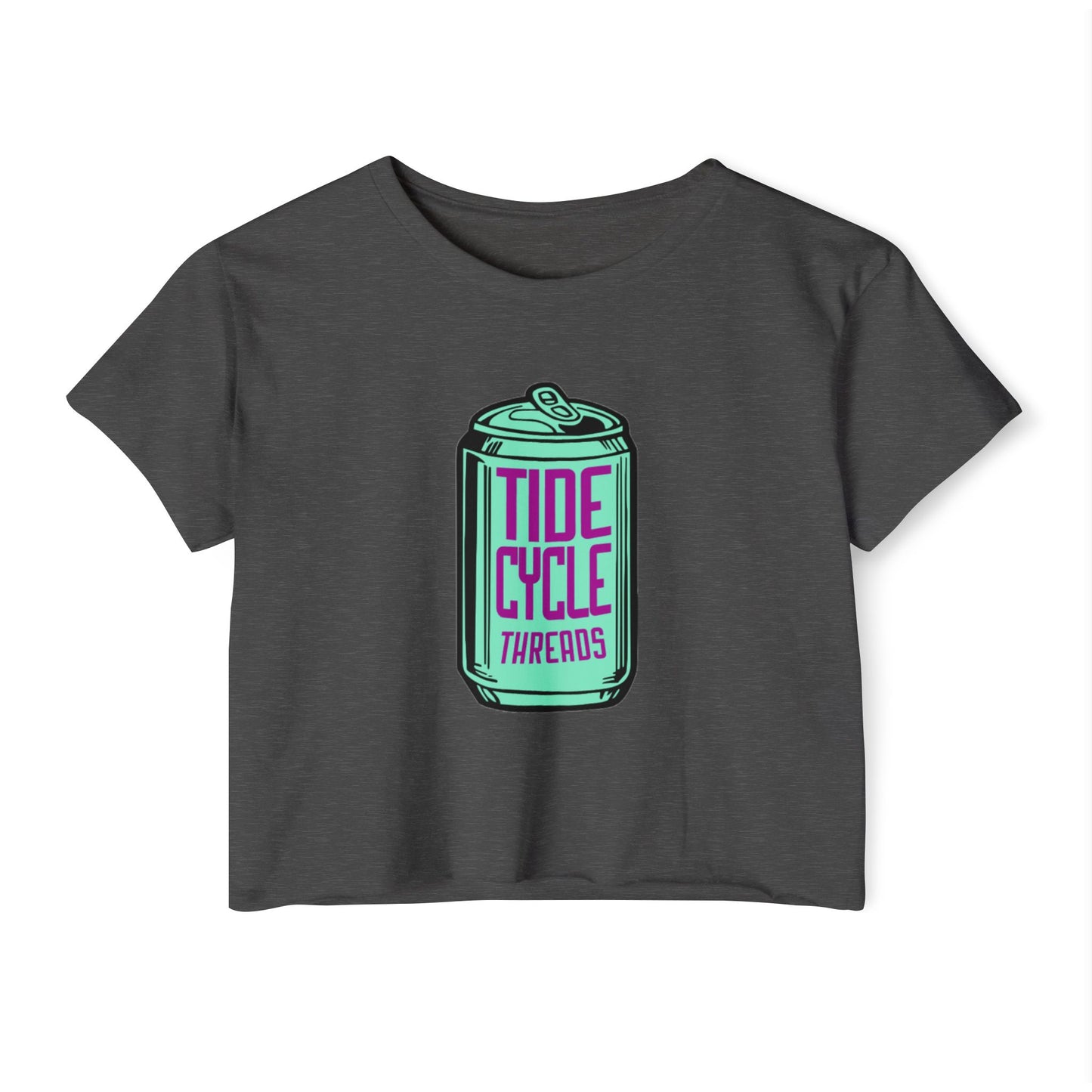 RETRO SODA CAN, TIDECYCLE - SOFT, LIGHTWEIGHT CROP TOP