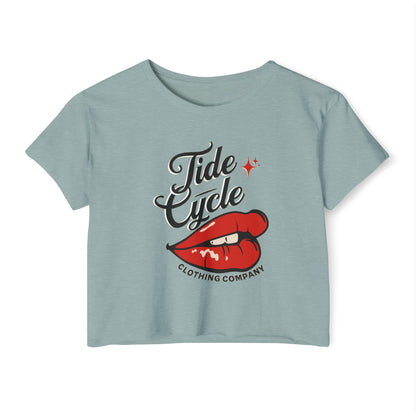 TIDECYCLE LIPS - SOFT, LIGHTWEIGHT CROP TOP