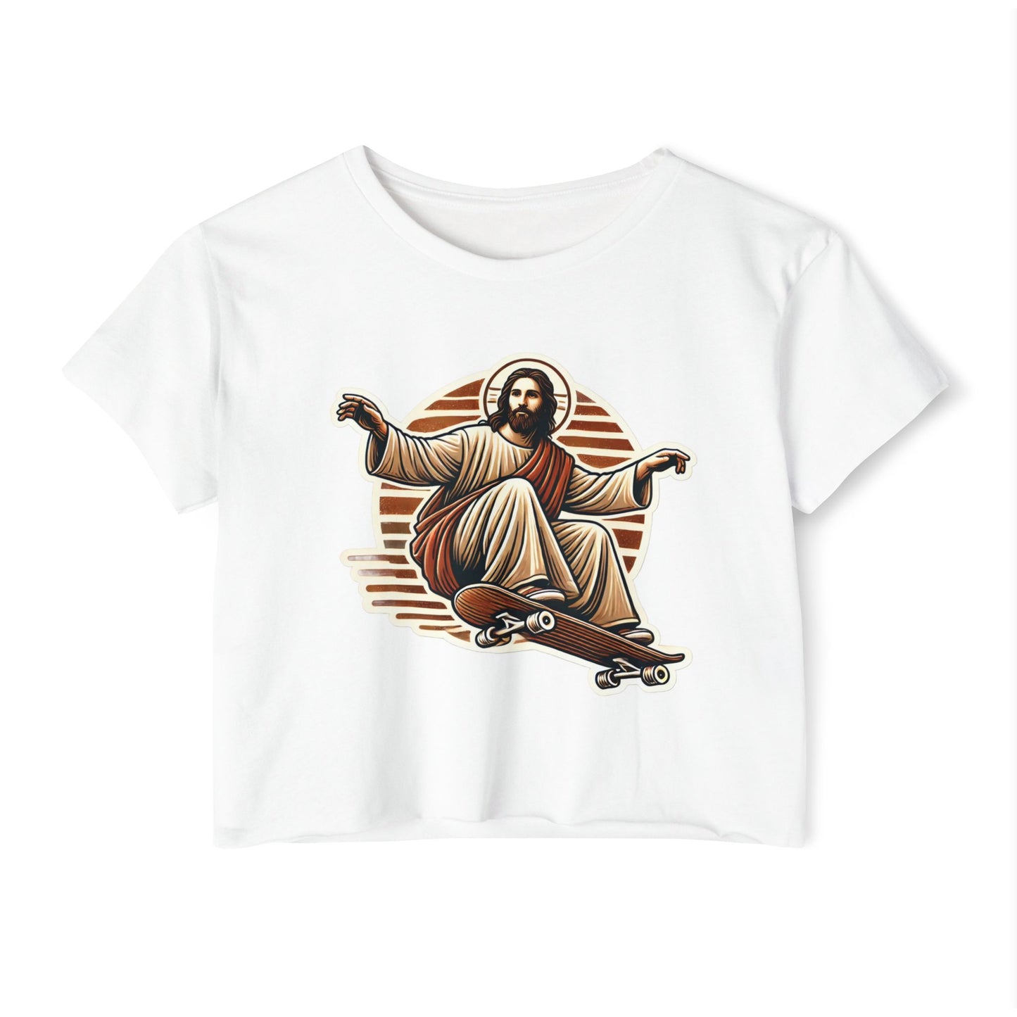 SKATEBOARD JESUS - SOFT, LIGHTWEIGHT CROP TOP