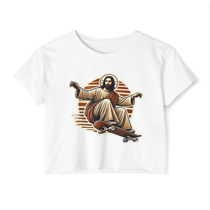 SKATEBOARD JESUS - SOFT, LIGHTWEIGHT CROP TOP