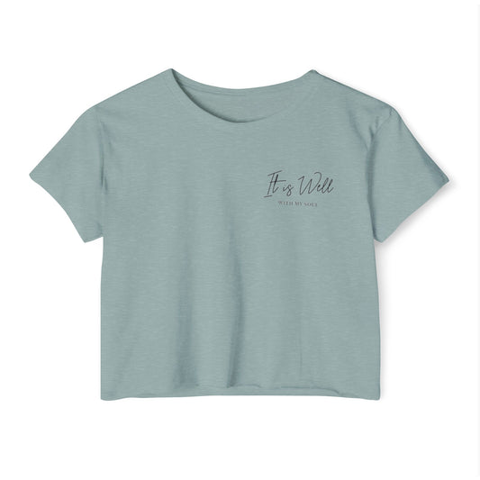 IT IS WELL - SOFT, LIGHTWEIGHT CROP TOP