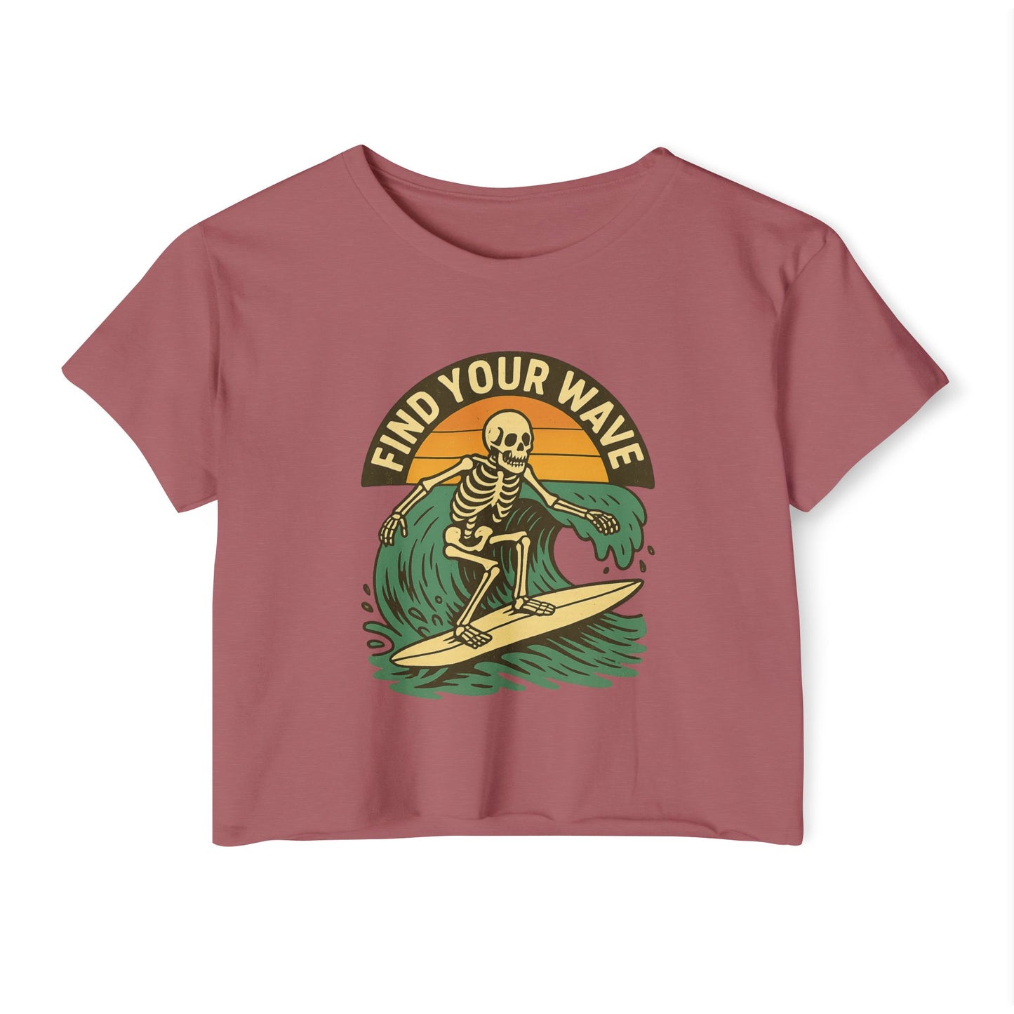 FIND YOUR WAVE - SOFT, LIGHTWEIGHT CROP TOP
