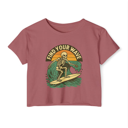 FIND YOUR WAVE - SOFT, LIGHTWEIGHT CROP TOP