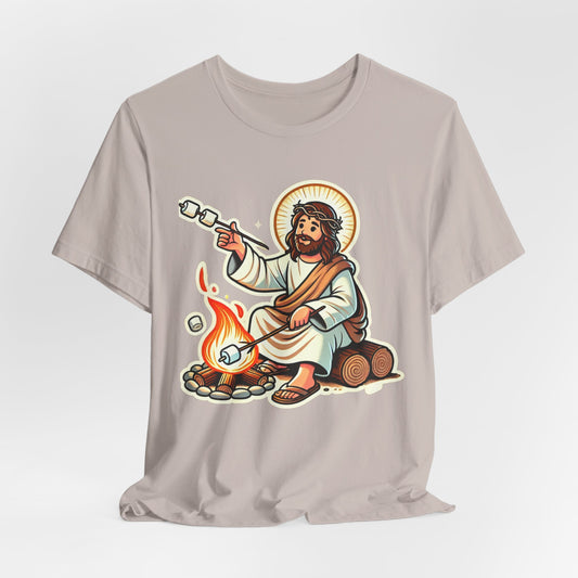 JESUS ROASTING MARSHMALLOWS -  ADULT SOFTSTYLE