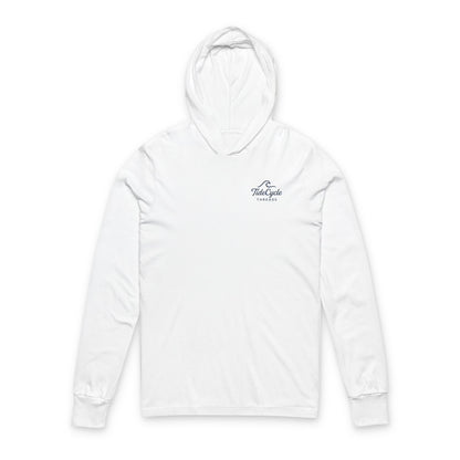Unisex Hooded Long Sleeve Tee - ‘Fish In It, Live In It’ - Perfect for Fishing Enthusiasts & Ocean Lovers