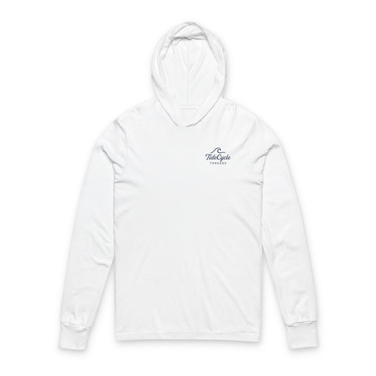 Unisex Hooded Long Sleeve Tee - ‘Fish In It, Live In It’ - Perfect for Fishing Enthusiasts & Ocean Lovers