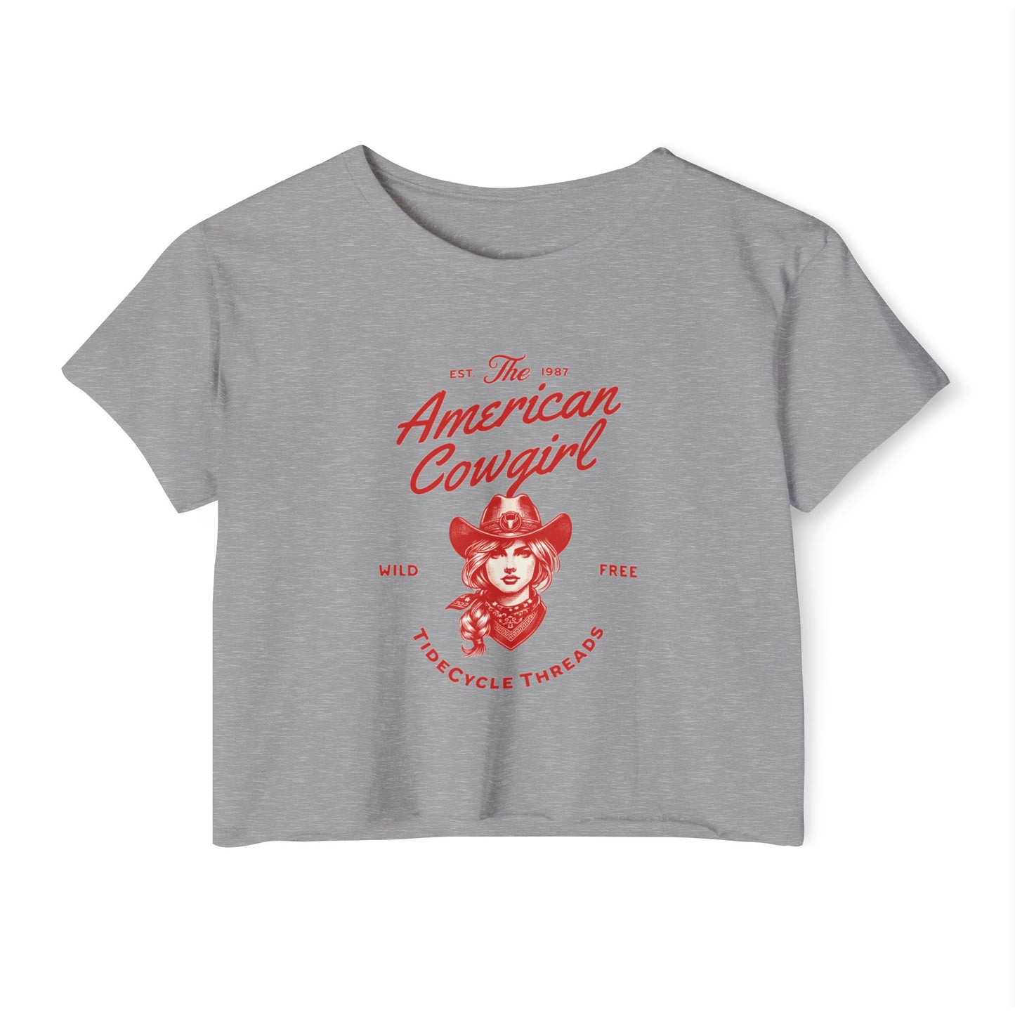 AMERICAN COWGIRL - SOFT, LIGHTWEIGHT CROP TOP