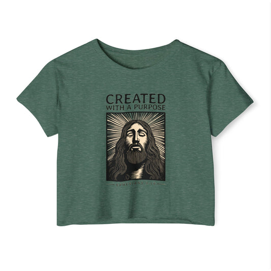 CREATED WITH A PURPOSE - SOFT, LIGHTWEIGHT CROP TOP