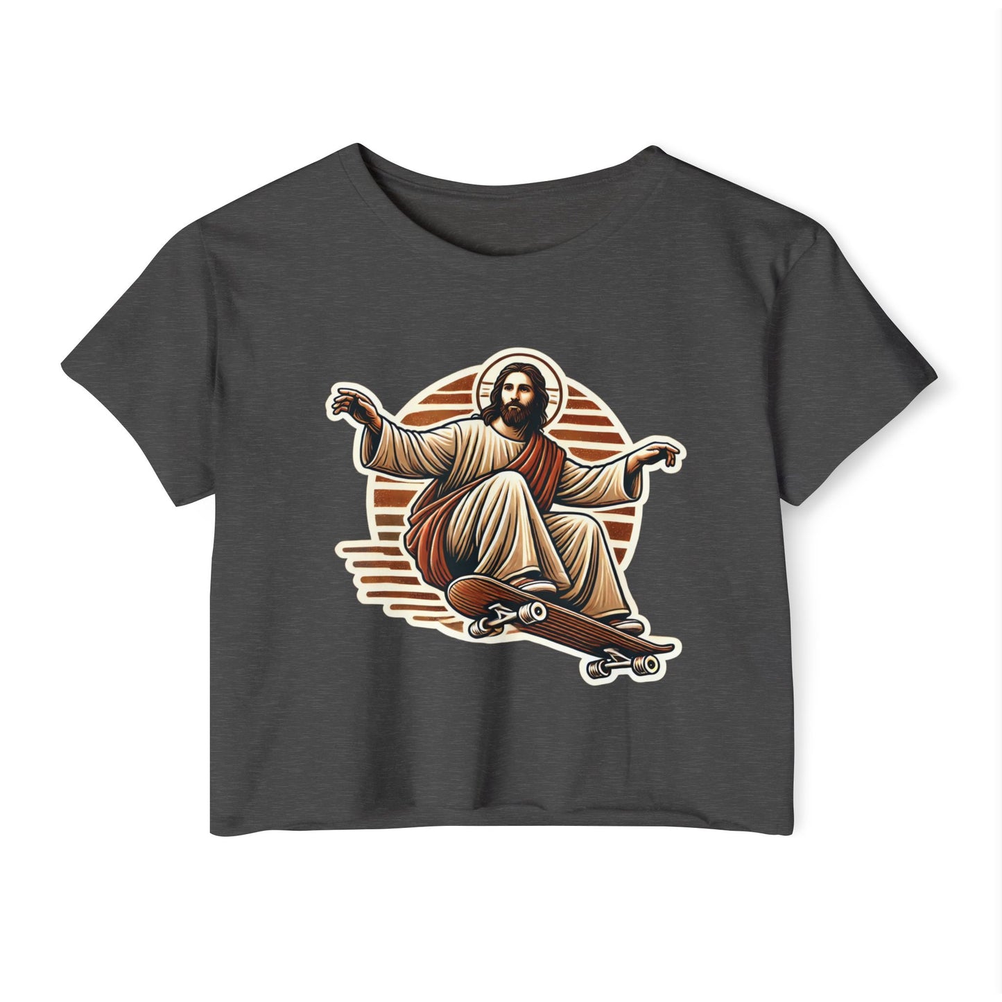 SKATEBOARD JESUS - SOFT, LIGHTWEIGHT CROP TOP