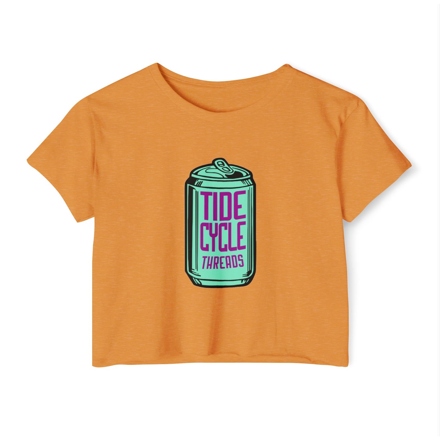RETRO SODA CAN, TIDECYCLE - SOFT, LIGHTWEIGHT CROP TOP