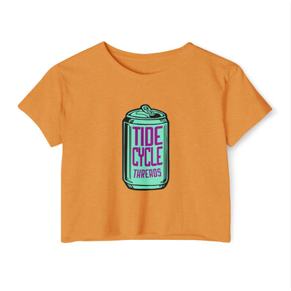 RETRO SODA CAN, TIDECYCLE - SOFT, LIGHTWEIGHT CROP TOP