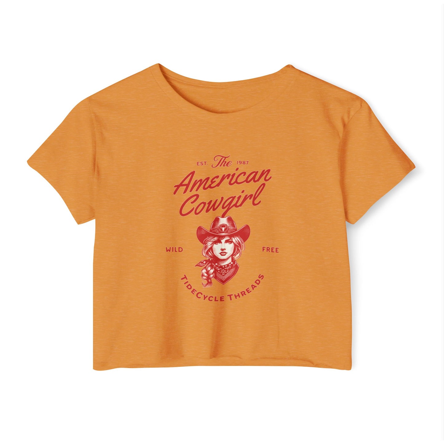 AMERICAN COWGIRL - SOFT, LIGHTWEIGHT CROP TOP