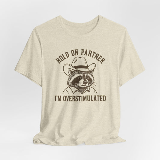 HOLD ON PARTNER, I'M OVERSTIMULATED - ADULT SOFTSTYLE