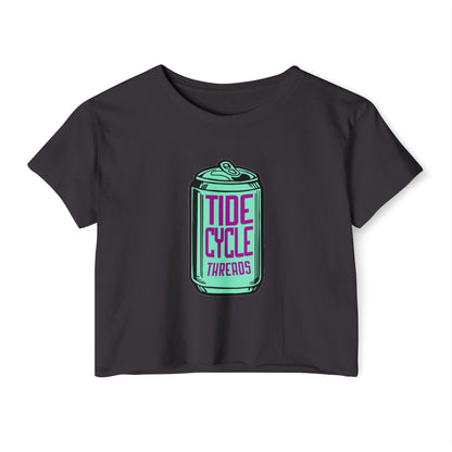 RETRO SODA CAN, TIDECYCLE - SOFT, LIGHTWEIGHT CROP TOP