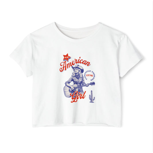 AN AMERICAN GIRL - SOFT, LIGHTWEIGHT CROP TOP