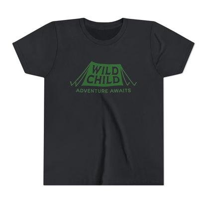 WILD CHILD, ADVENTURE AWAITS - YOUTH SOFTSTYLE