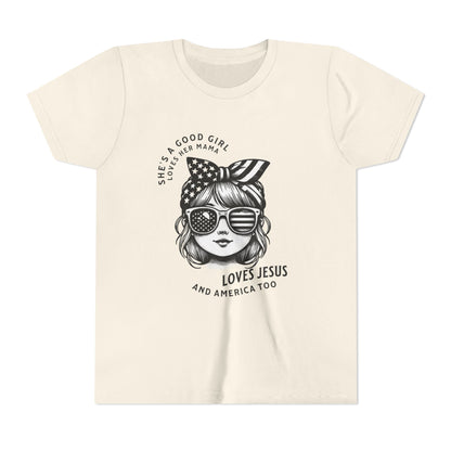LOVES JESUS AND AMERICA TOO - YOUTH SOFTSTYLE