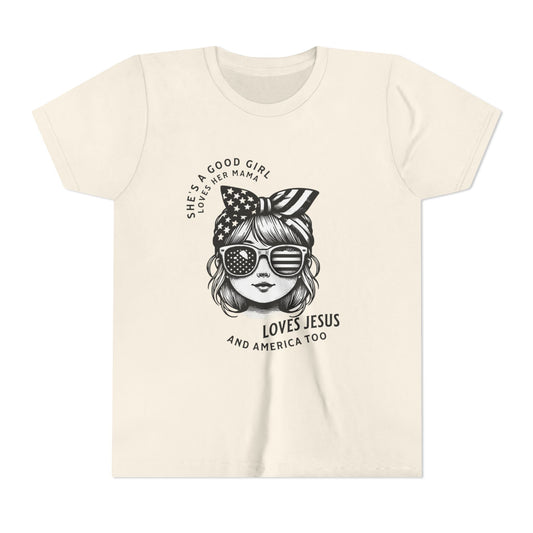 LOVES JESUS AND AMERICA TOO - YOUTH SOFTSTYLE