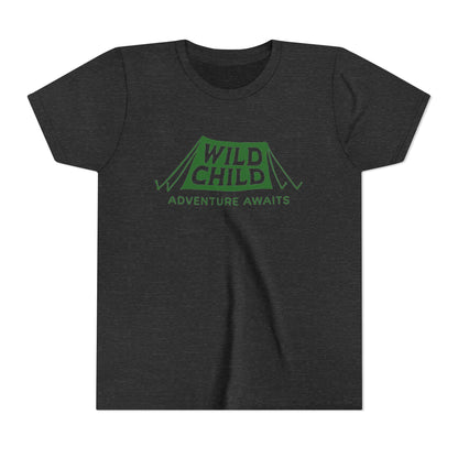WILD CHILD, ADVENTURE AWAITS - YOUTH SOFTSTYLE