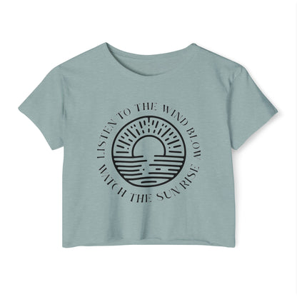 LISTEN TO THE WIND BLOW - SOFT, LIGHTWEIGHT CROP TOP