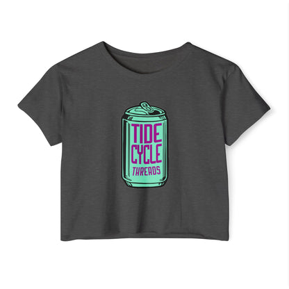 RETRO SODA CAN, TIDECYCLE - SOFT, LIGHTWEIGHT CROP TOP