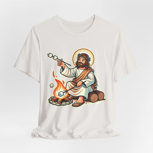 JESUS ROASTING MARSHMALLOWS -  ADULT SOFTSTYLE