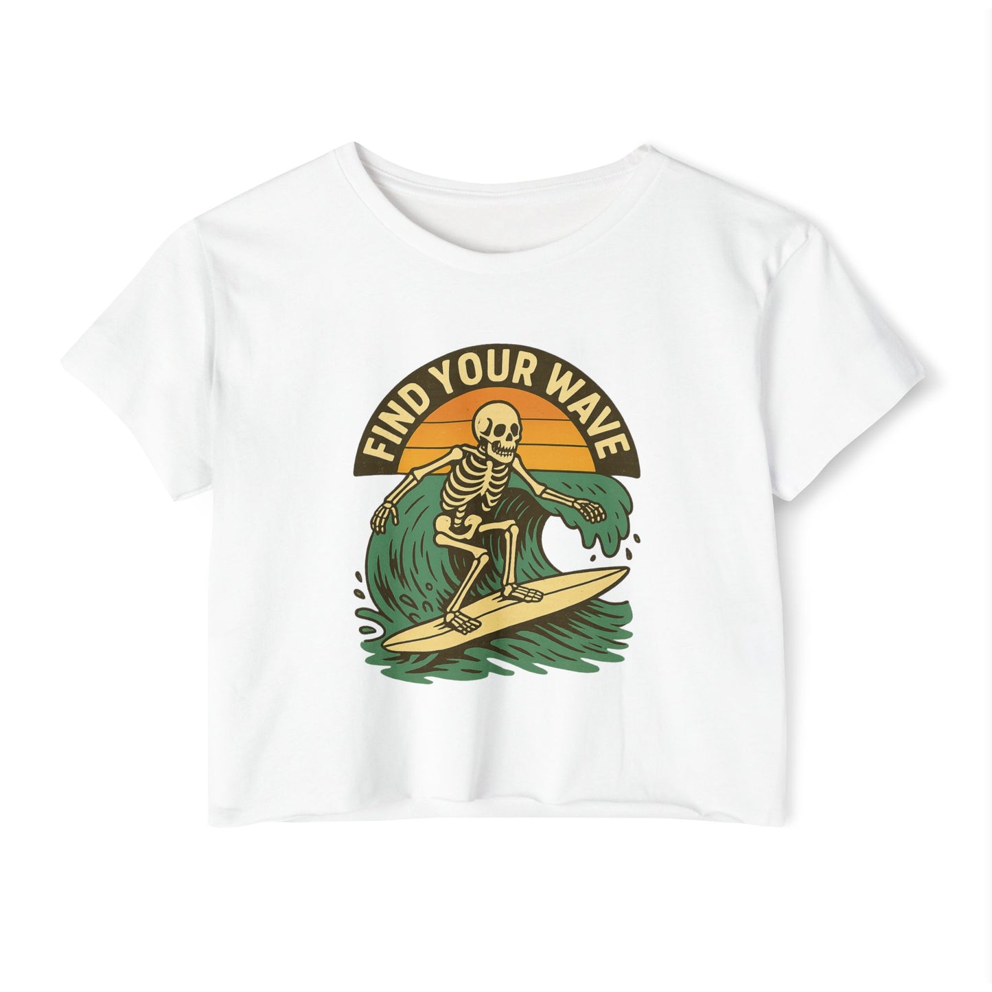FIND YOUR WAVE - SOFT, LIGHTWEIGHT CROP TOP