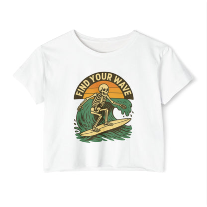 FIND YOUR WAVE - SOFT, LIGHTWEIGHT CROP TOP